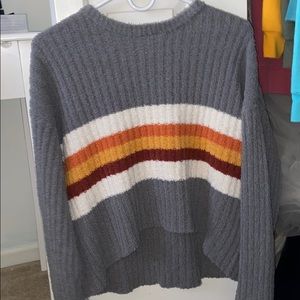 high to low cropped sweater